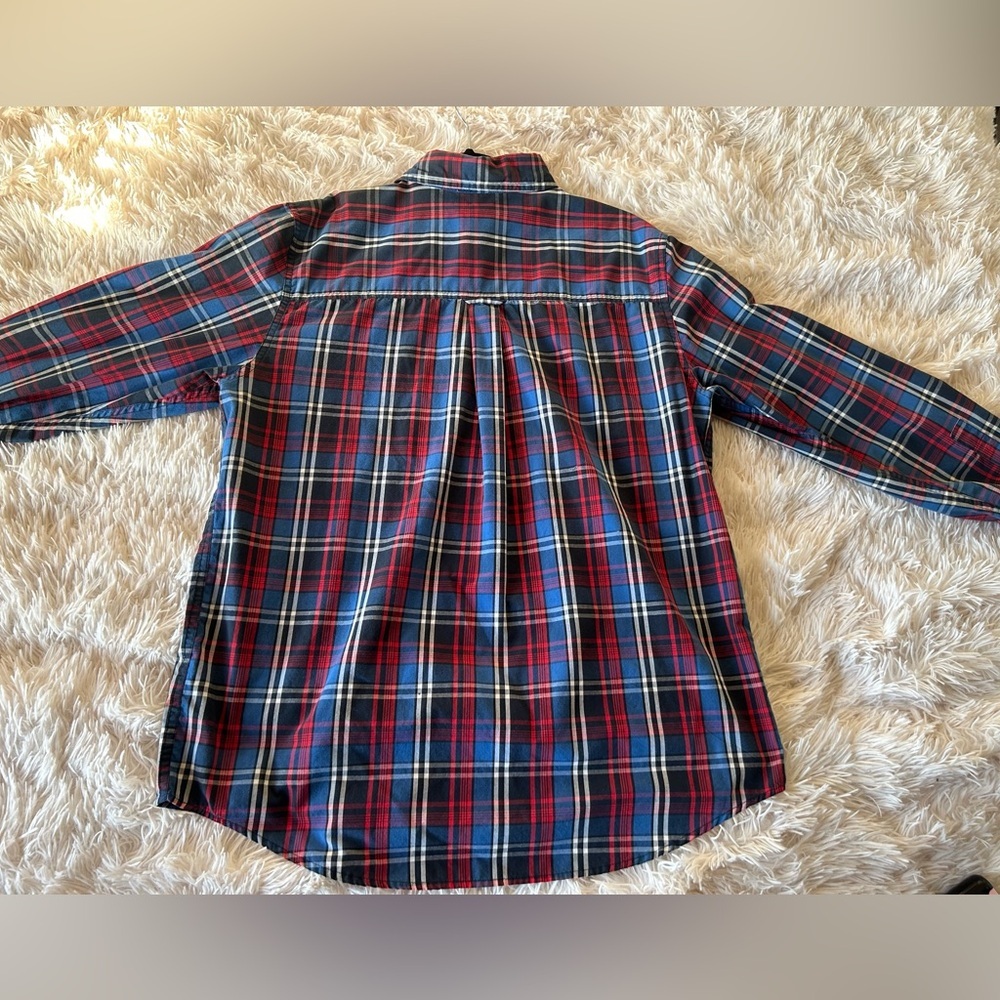Chaps Easy Care Plaid Mens Button-Up Long sleeve Shirt - Picture 6 of 8